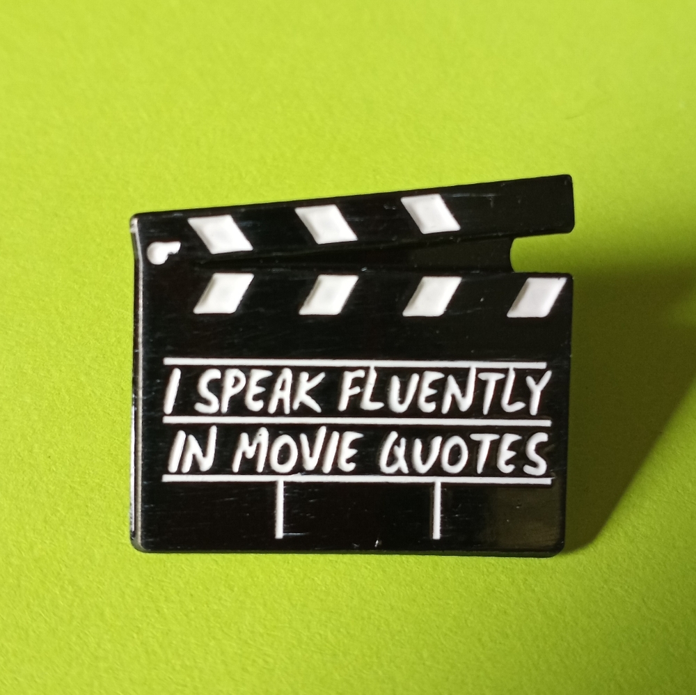 3/$20 Movie Quote Enamel Pin Director Films Punk Emo Goth 90s Y2K